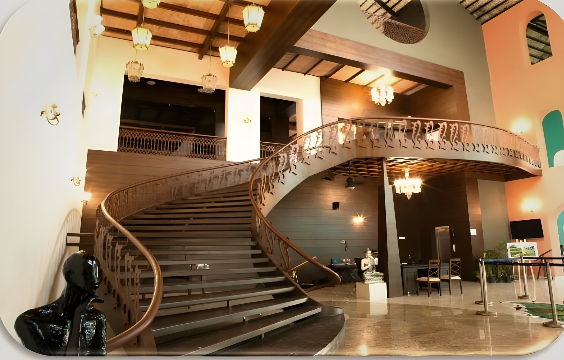 Club Anandam — the grand staircase