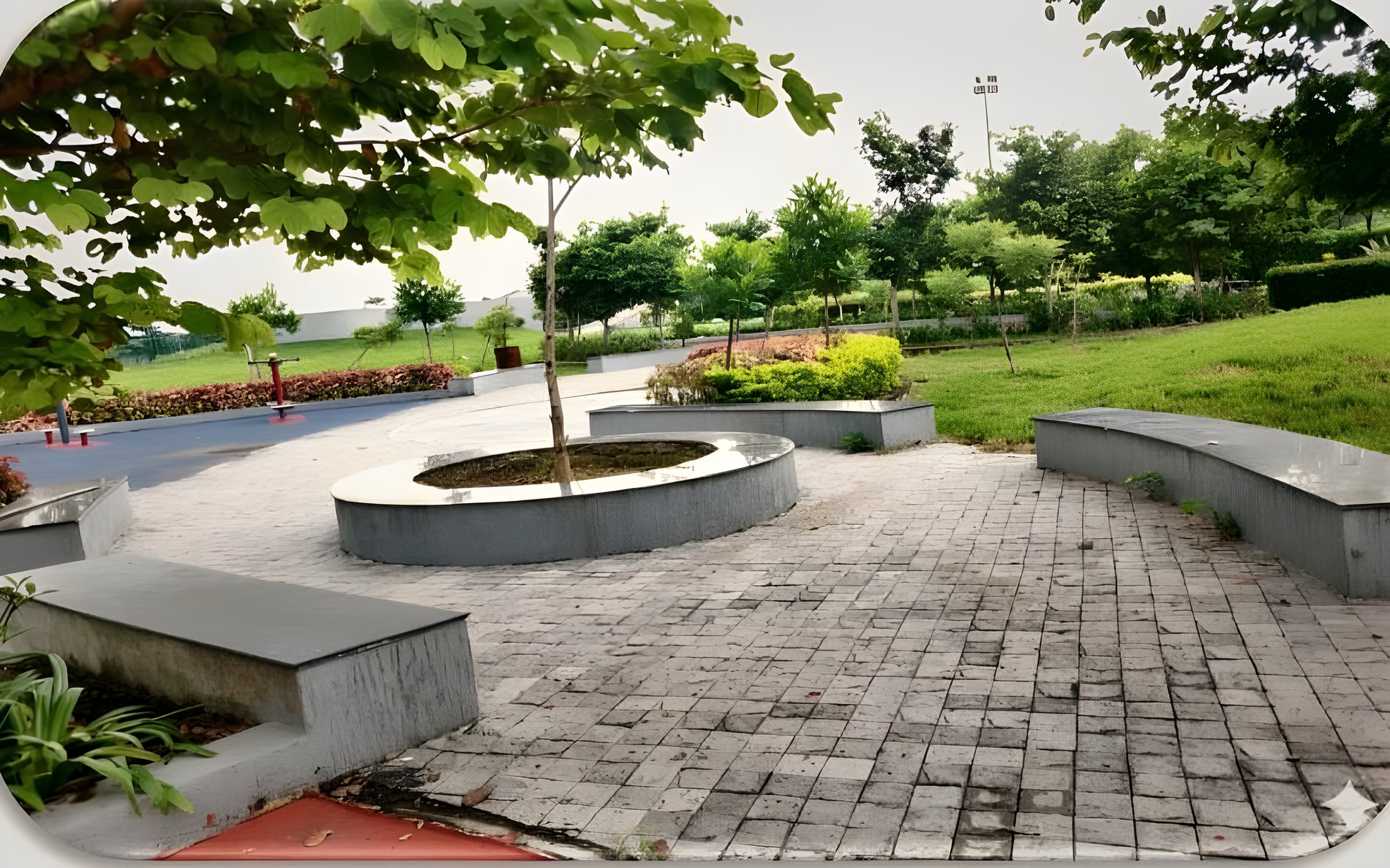 Landscaped walking parks